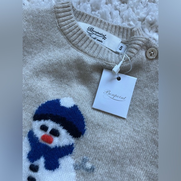 BNWT Baby Bonpoint Snowman Sweater - Picture 2 of 6
